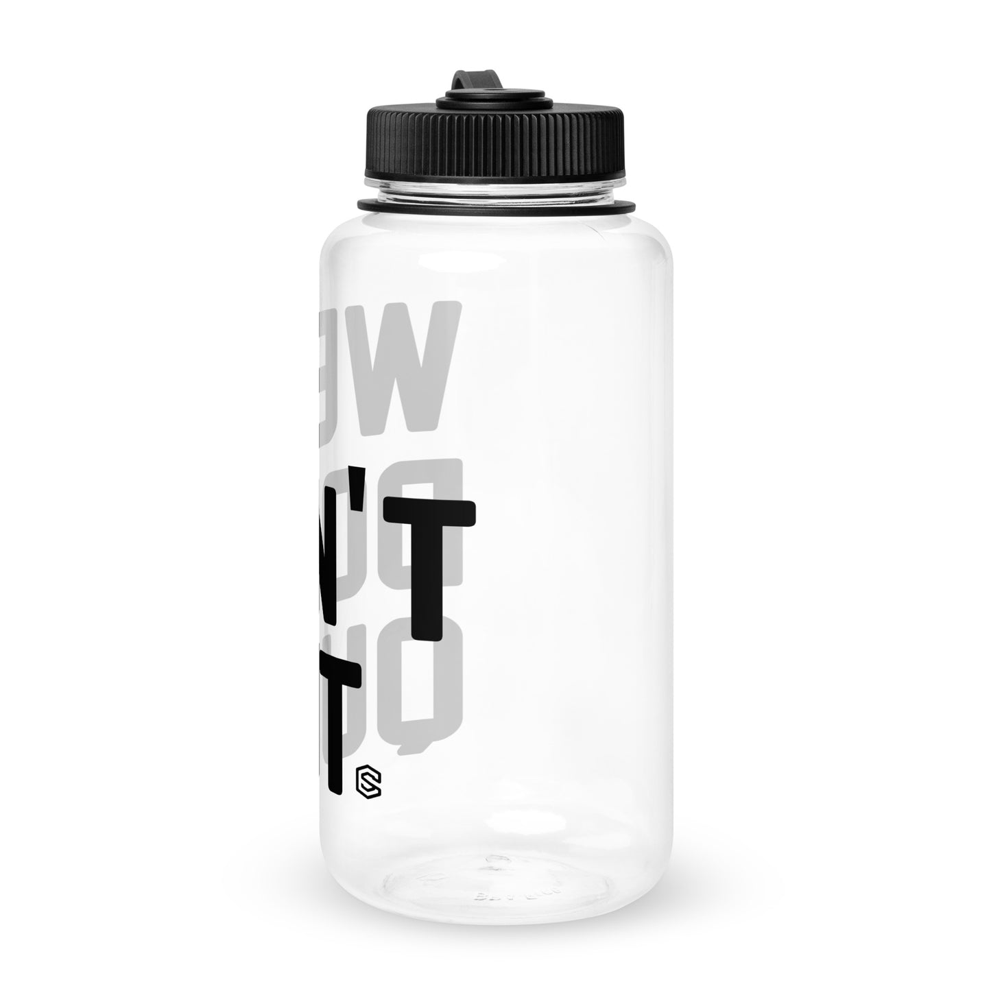 Wide mouth plastic water bottle