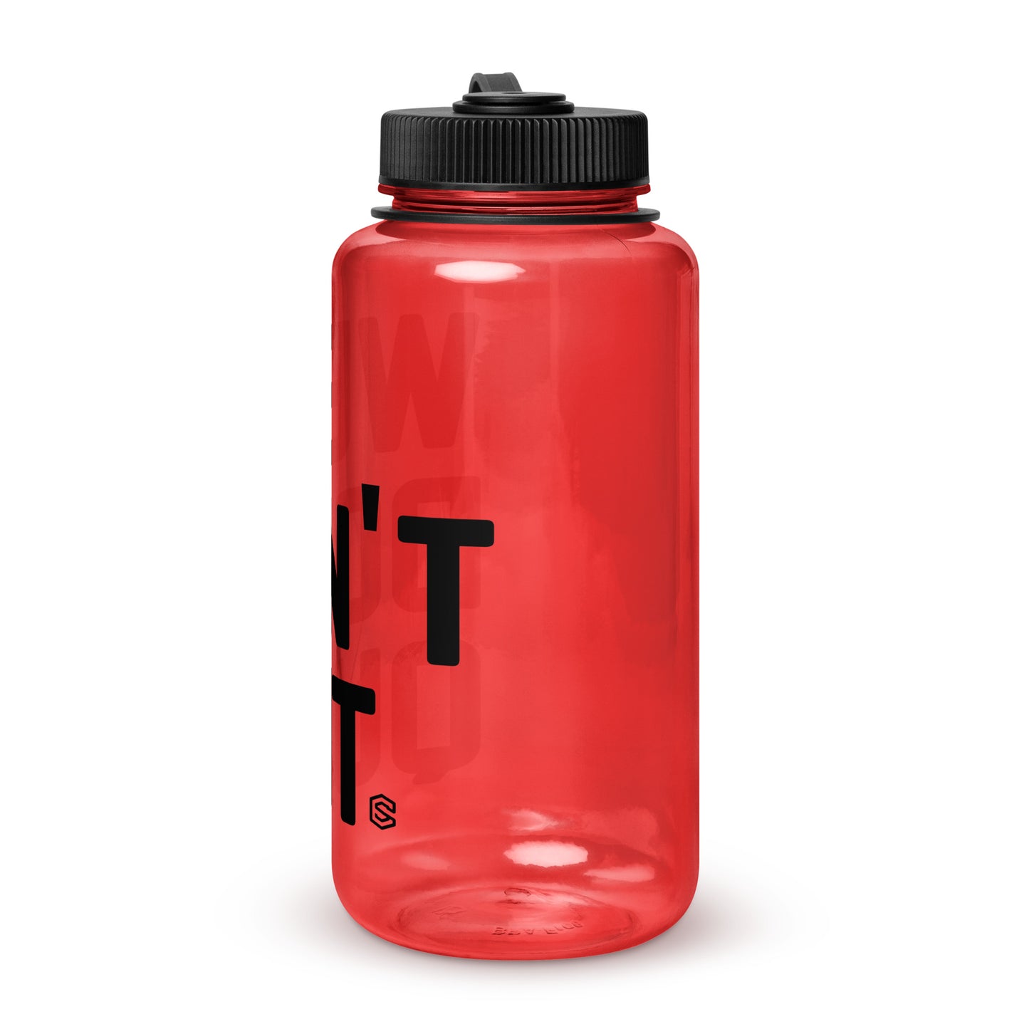 Wide mouth plastic water bottle